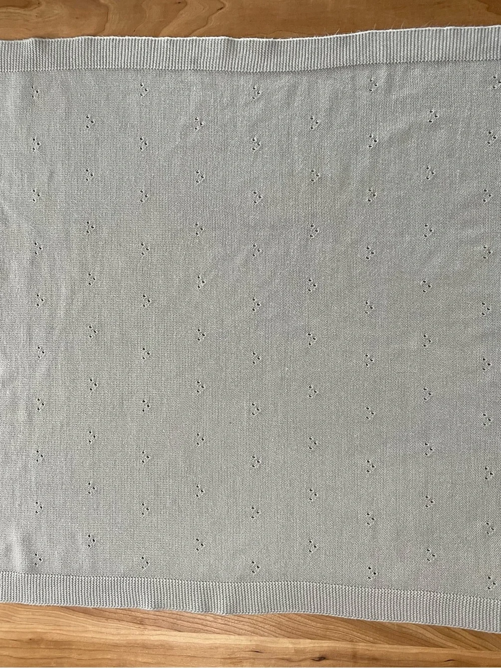 Crate & Barrel Crate & Kids Pontelle Stroller Blanket Grey 30”x40”